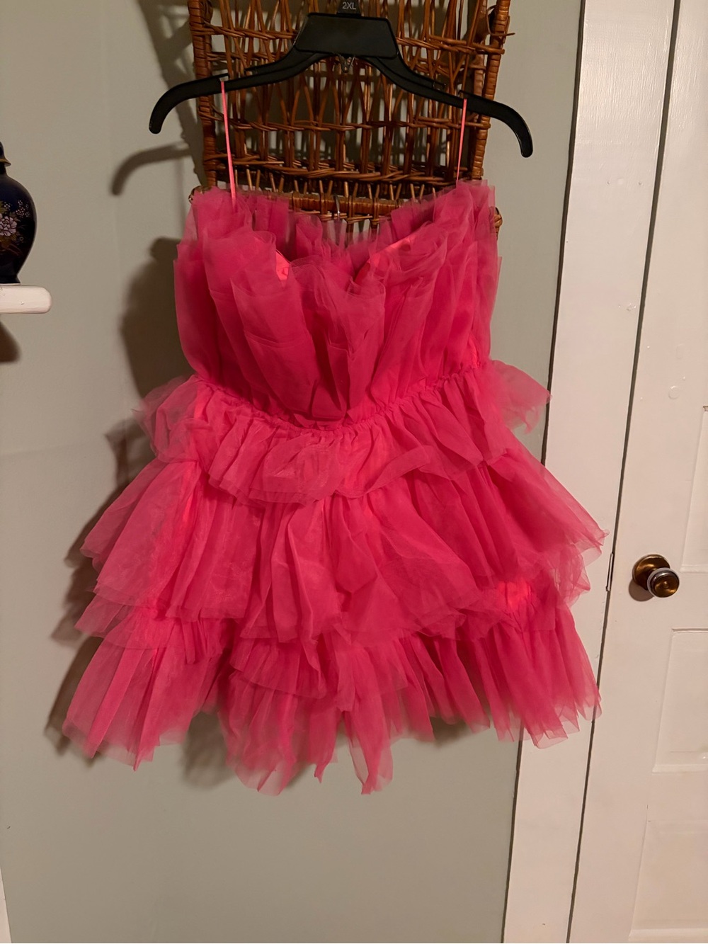 Girls Hot Pink Tulle Party Dress